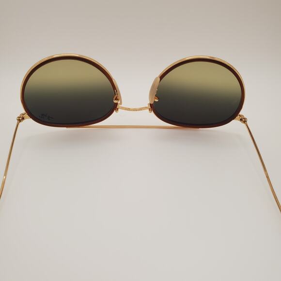 Ray-Ban RB 3647N Sunglasses Round Double Bridge Aviator Gradient Arista Gold - Picture 5 of 16